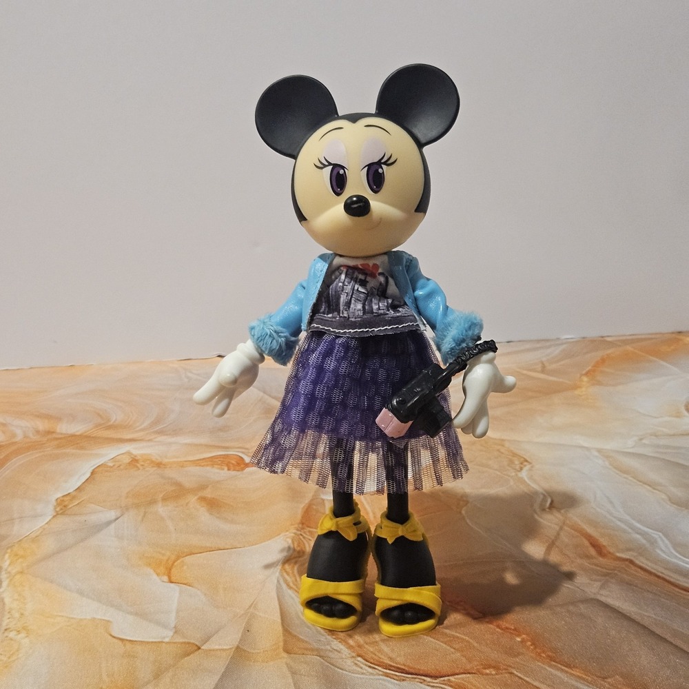 Disney Minnie Mouse 10" Vinyl Posable Doll Jakks Pacific NYC Camera